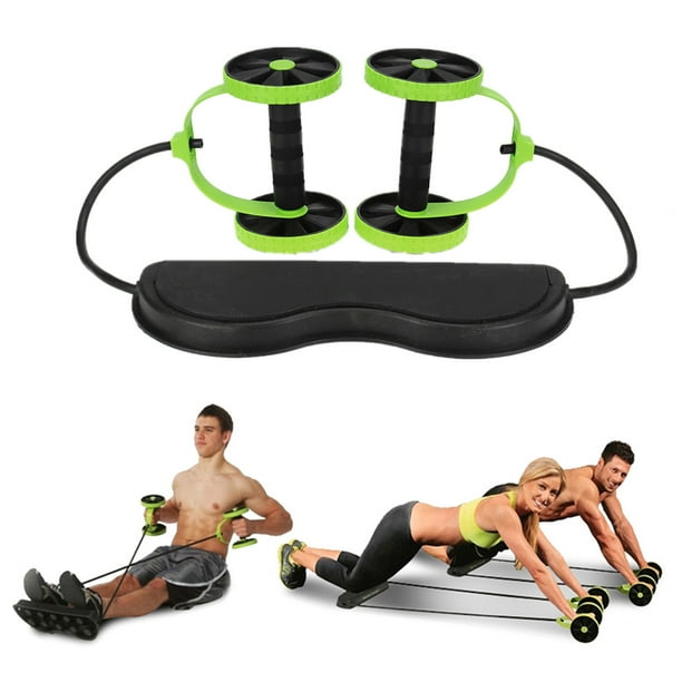 Double Ab Roller Fitness Wheel Multi Function For Abdominal Exercise Ab Muscle Train Whole Body Muscles For Home Workouts Gym Walmart Com Walmart Com