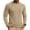 Khaki, variant on Men's Long Sleeve Shirts Casual Crewneck Pullover T-Shirt Stretch Textured Knit Tee Cold Weather Base Layer Winter Warm Undershirts