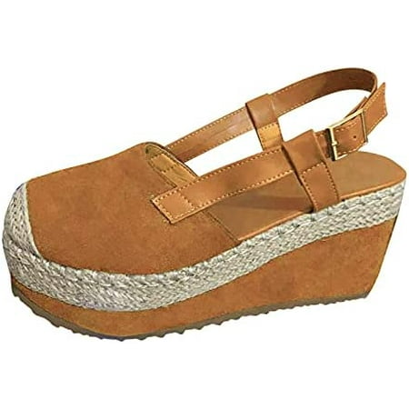 

Women s Classic Comfort Closed Toe Adjuster Espadrille Wedge Sandals