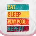 thumbnail image 4 of Inktastic Billiards Eat Sleep Play Pool Repeat Boys or Girls Baby Bib, 4 of 4