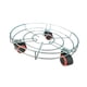 thumbnail image 1 of Soporte para plantas con ruedas, soporte redondo para macetas, carrito para macetas, jardinera Plata, 1 of 6