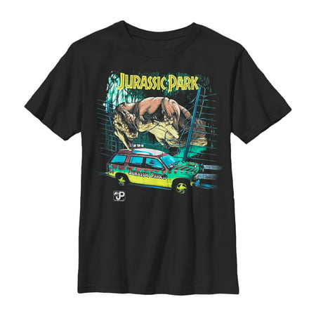 Jurassic Park Boys' Car Chase Scene T-Shirt