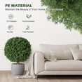 thumbnail image 5 of 24 Inch Artificial Topiary Boxwood Ball Trees, Set of 2 UV Resistant Plants,Faux Boxwood with 6"x5" Pots for Front Porch, Indoor Walkway, Entryway Decorating, 5 of 7