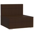 thumbnail image 2 of vidaXL 4 Seater Sofa with Cushions Brown Poly Rattan, 2 of 9