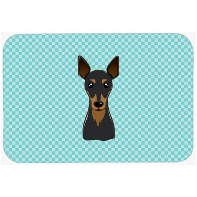 Checkerboard Blue Min Pin Mouse Pad, Hot Pad Or Trivet, 7.75 x 9.25 In.