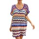 thumbnail image 1 of MKLEKYY Trajes De Baño Mujer Completo Women Sexy Beach Cover Up Women Long Sleeve Beach Dress Crochet Bikinis Cover Up Holiday Outfits Beachwear, 1 of 6