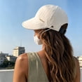 thumbnail image 5 of Hkoxplj Women Lightweight Breathable Baseball Cap Short Curved Brim Sun Hat UV Protection Adjustable Metal Buckle Outdoor Sports Hat Solid Color Summer Casual Hat Unstructured Cap, 5 of 6