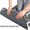 thumbnail image 3 of Black and White Chevron Pattern Hot Yoga Mat Towel Non Slip for Hot Yoga - Quick-Drying Yoga Mat Cover with 4 Corner Pockets with Travel Bag - Hot Yoga Towel Non Slip 70"x26", 3 of 6