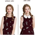 thumbnail image 5 of CAILDANL Women’s Peter Pan Detachable Shirt Dickie Blouse Fake False Collar, 5 of 6