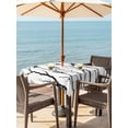 thumbnail image 2 of Outdoor Tablecloth with Umbrella Hole and Zipper, Black Branches Birds Square Table Cloth 54x54 Inch Waterproof Tablecloth, Modern Abstract Forest Silhouettes Picnic Table Cover for Patio Camping, 2 of 7