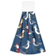 thumbnail image 7 of Yayeee Kitchen Hanging Hand Towels Set of 2 with Loop Bathroom Absorbent Tie Towel, Cartoon Birds Pattern, 7 of 7