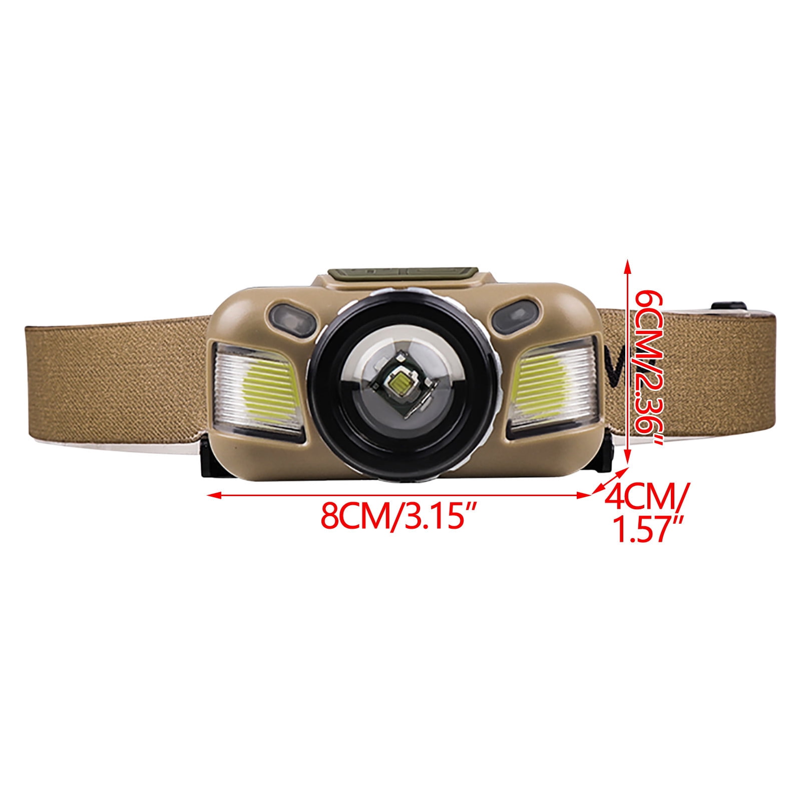 Headlamp Flashlight,Ultra-Light Bright LED Rechargeable Headlight with White Red Light,2-Pack Waterproof Motion Sensor Head Lamp,4 Mode for Outdoor Camping Running Hiking Fishing