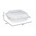 thumbnail image 5 of AME D'ESSENCE (250 PACK-8X8X3) Clear Plastic Food Container with Hinged Lid Clamshell Container Food Prep to go Container Great for Salad or Dessert Reusable Plastic Containers with Lids, 5 of 5