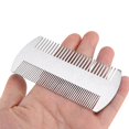 thumbnail image 5 of 2X Dual Action Stainless Steel Credit Card Size Comb Wallet Comb Pocket Comb Anti-Static Hair Comb for Man, 5 of 8