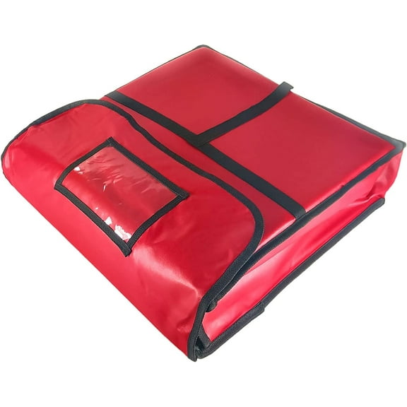 TrueCraftware- 20" x 20" Insulated Pizza Bag Holds 2 of 18" Pizza Leatheroid's PVC with Nylon Edges Exterior- Pizza Delivery Bags Pizza Carrier Insulated Bags Food Bag