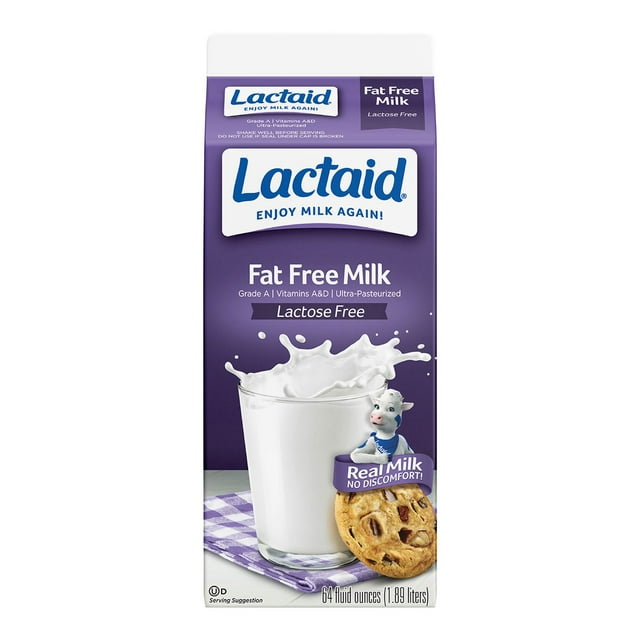 Lactaid Fat Free Milk, 64 fl. oz.