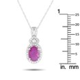 thumbnail image 4 of LB Exclusive 14K White Gold 0.15ct Diamond and Ruby Pendant Necklace PD4-15738WRU, 4 of 4