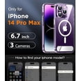 thumbnail image 2 of Funda con Soporte Magnético invisible, Delgada Mate, para iPhone 14 Pro Max, Soporte Transparente, 2 of 7