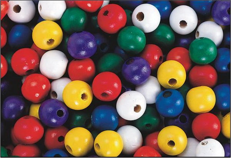 S&S Worldwide Large Wooden Beads Pack of 1000