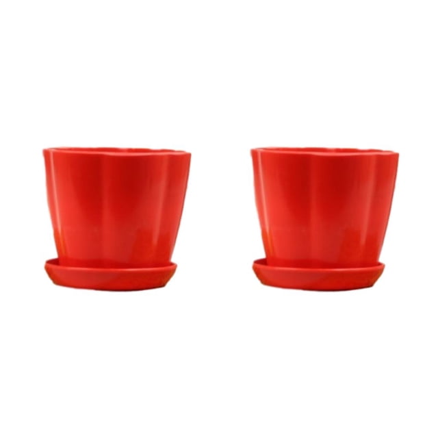 QualitChoice Durabilité Classique - Accessoires de Déco de Bureau Durables et Élégants Maison Rouge M,1 2Ensemble