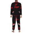 thumbnail image 7 of Salouo Happy Halloween2 Print Button-Front Long Sleeve Pajama Set for Men, Soft 2Pjs Men's Long Sleeve Sleepwear -Large, 7 of 7