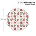 thumbnail image 2 of Picia Strawberry Printed Leather Coasters for Drinks, 4" Drink Coasters Set of 4 for Tabletop Protection, Handmade Luxurious Home Décor and Housewarming Gift -Octagon, 2 of 6