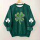 thumbnail image 3 of Vestido de Manga Larga una Línea para las Mujeres Día de San Patricio Impresión de Lana Forrado Vestido con Capucha, Acogedor Vestido de Manga Larga Casual Suéter Túnica para la Primavera, 3 of 5
