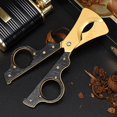 thumbnail image 6 of Cigar Cutter Knife Metal Cigar Guillotine Tobacco Cutting Tool Sharp Double Edged Tobacco Cutting Tool Handle Cigar Scissors (style3), 6 of 7