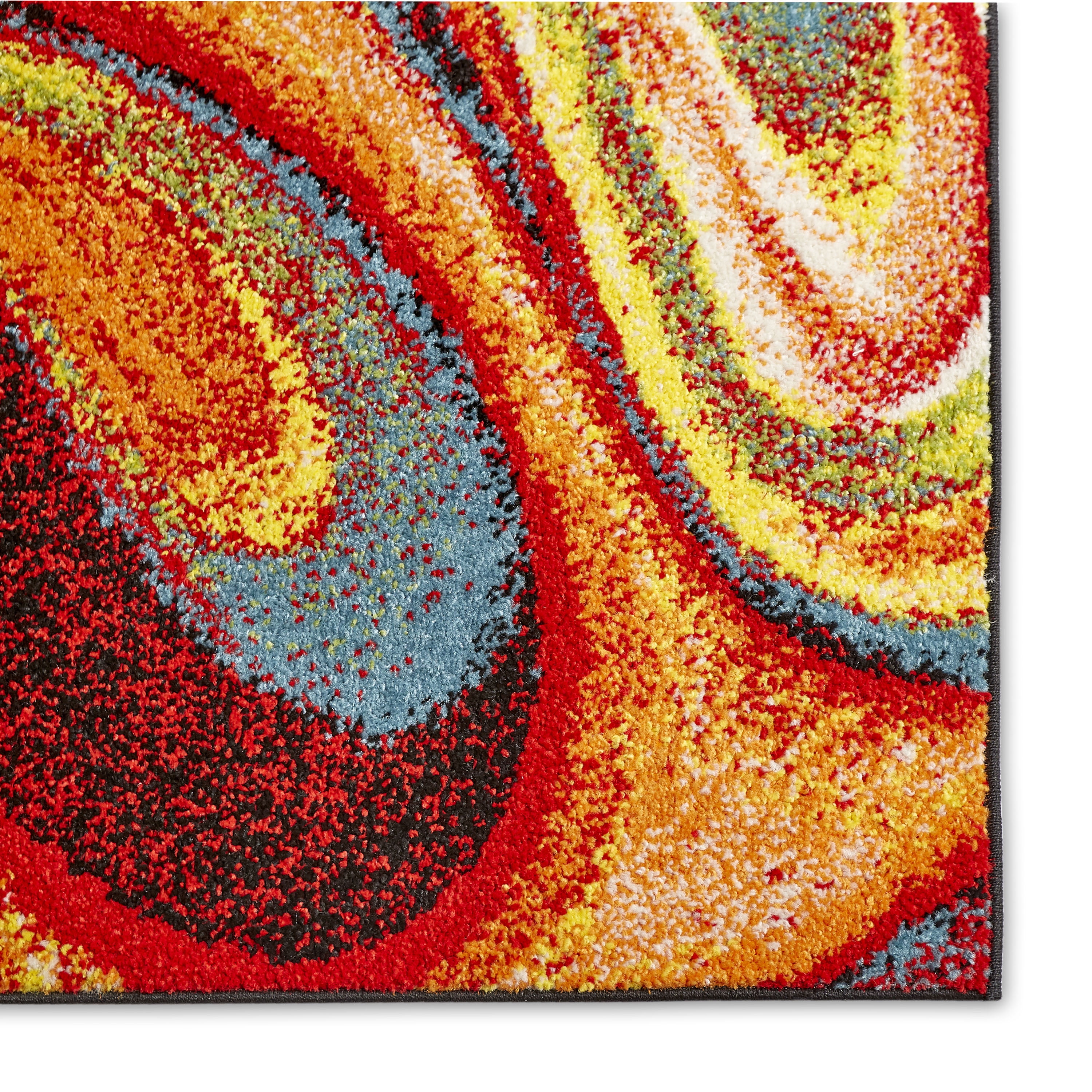 Home Dynamix Splash Adja Contemporary Abstract Swirl Indoor Area Rug, Red/Blue, 5'2"x7'2"