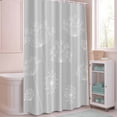 thumbnail image 5 of Shower Curtain White Dandelion Shower Curtains for Bathroom Decor, Waterproof Polyester Shower Curtain Set with Hooks, Extra Long 72" x 84" Gray, 5 of 9