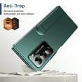 thumbnail image 3 of ELEHOLD Case For Samsung Galaxy Z Fold 5, HD Front Membrane Built-In Kickstand Military Grade Drop Protection, Anti-Fingerprint Lens Frame Cover Slim Fit Folding Case For Samsung Z Fold 5,Green, 3 of 11
