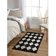 thumbnail image 4 of Lahome Moroccan Trellis Area Rug - 2x3 Printed Small Black Checkered Entryway Rug Non Slip Kitchen Mat, Stain Resistance Indoor Modern Floor Soft Throw Carpet for Front Door Bathroom Si, 4 of 9