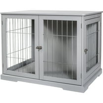 TRIXIE 29.5" Dog Crate, Indoor Crate Table for Dogs Up to 25 lb, Small Dog Kennel, Gray