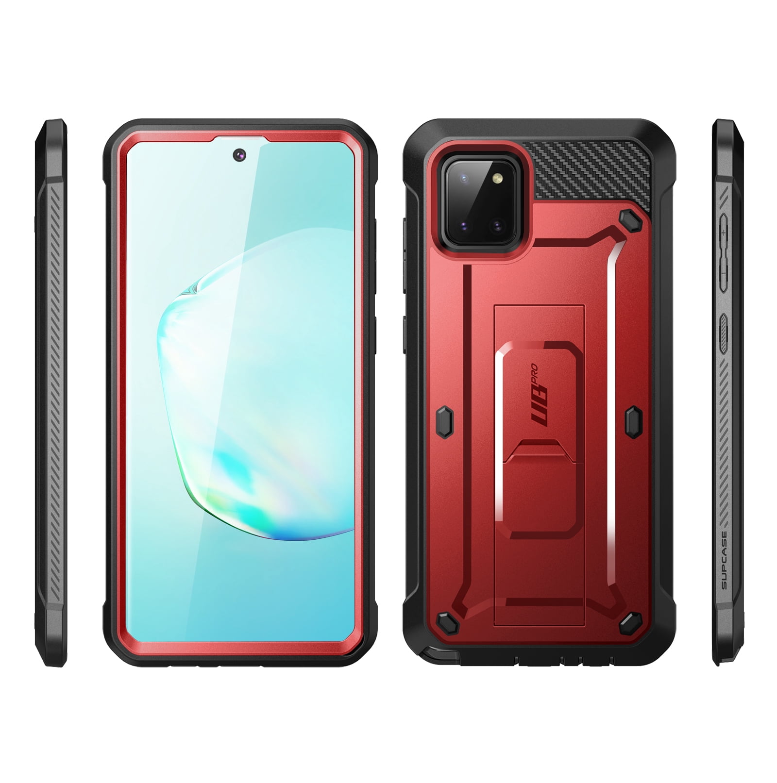 SUPCASE Unicorn Beetle PRO Series Phone Case for Samsung Galaxy Note 10 Lite, Full-Body Rugged Holster Case with Built-in Screen Protector for Samsung Galaxy Note 10 Lite 2020 (Metallic Red)
