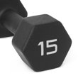 thumbnail image 5 of CAP Barbell, 15lb Black Neoprene Dumbbell, Single, 5 of 8
