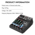 thumbnail image 4 of Mezclador De Sonido Mezclador de sonido de audio de 4 canales Mini consola mezcladora portátil USB con alimentación de 48V, 4 of 7
