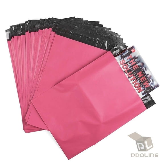 ProLine® 10x13 Pink Poly Mailers Self Sealing Shipping Envelopes Plastic Bags 2.5 Mil (100 Mailers)