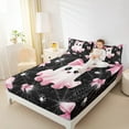 thumbnail image 4 of Castle Fairy Kawaii Ghost 4-Piece Full Size Sheets for Kids,Halloween Spider Bed Sheets,Cartoon Bowknot Lightweight Sheet Sets,Ultra Soft Home Decor, 4 of 7