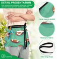 thumbnail image 4 of Yayeee Waist Apron with Pockets for Cooking Waterproof Half Server Aprons, Green American Footballs, 4 of 7