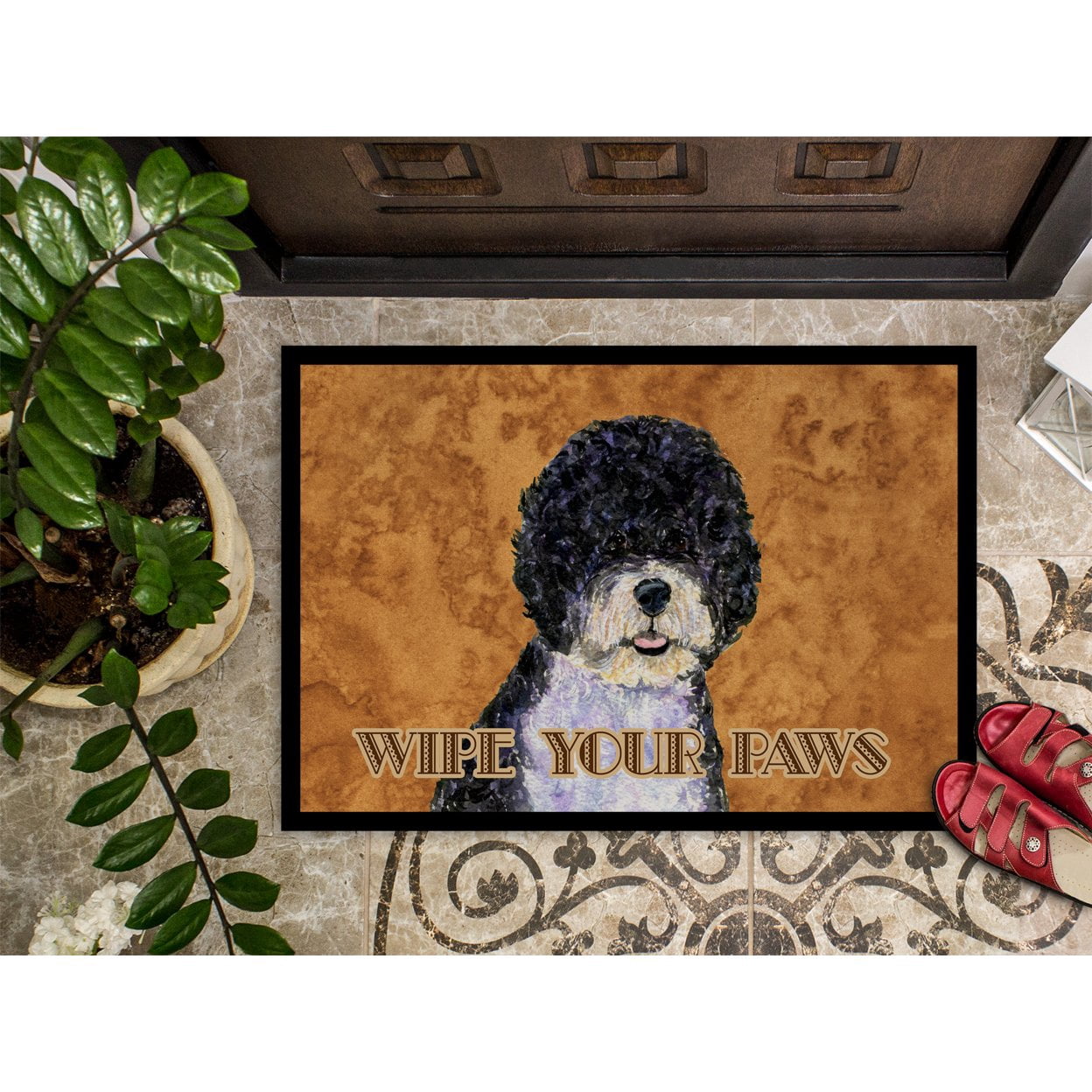 Portuguese Water Dog Wipe your Paws Door Mat