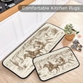 thumbnail image 6 of GZHJMY Kitchen Rugs 2 Piece Waterproof Non Slip Kitchen Mat Western Desert Cowboy Kitchen Rug Set for Sink Office Kitchen Cafe, 19.7"x47.2"+19.7"x27.6" Carpet Runner, 6 of 7