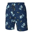 thumbnail image 4 of Logiee Space Dinosaur Print Mens Swim Trunks Quick Dry Board Shorts,Breathable Hawaii Beach Shorts Swimwear Bathing Suits-Large, 4 of 6