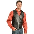 thumbnail image 2 of Scully Leather Mens Black Lamb Lambskin Button Front Vest 56L, 2 of 5