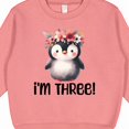 thumbnail image 3 of Inktastic 3rd Birthday Penguin 3 Year Old Girl Toddler Sweatshirt, 3 of 4