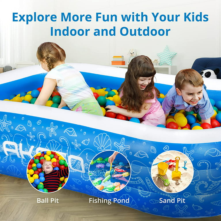 AKASO Inflatable Swimming Pool, 94.5 X 56 X 22 Family Swimming Pools for  Kids and Adults,Family Lounge Pool Outdoor, Garden, Backyard