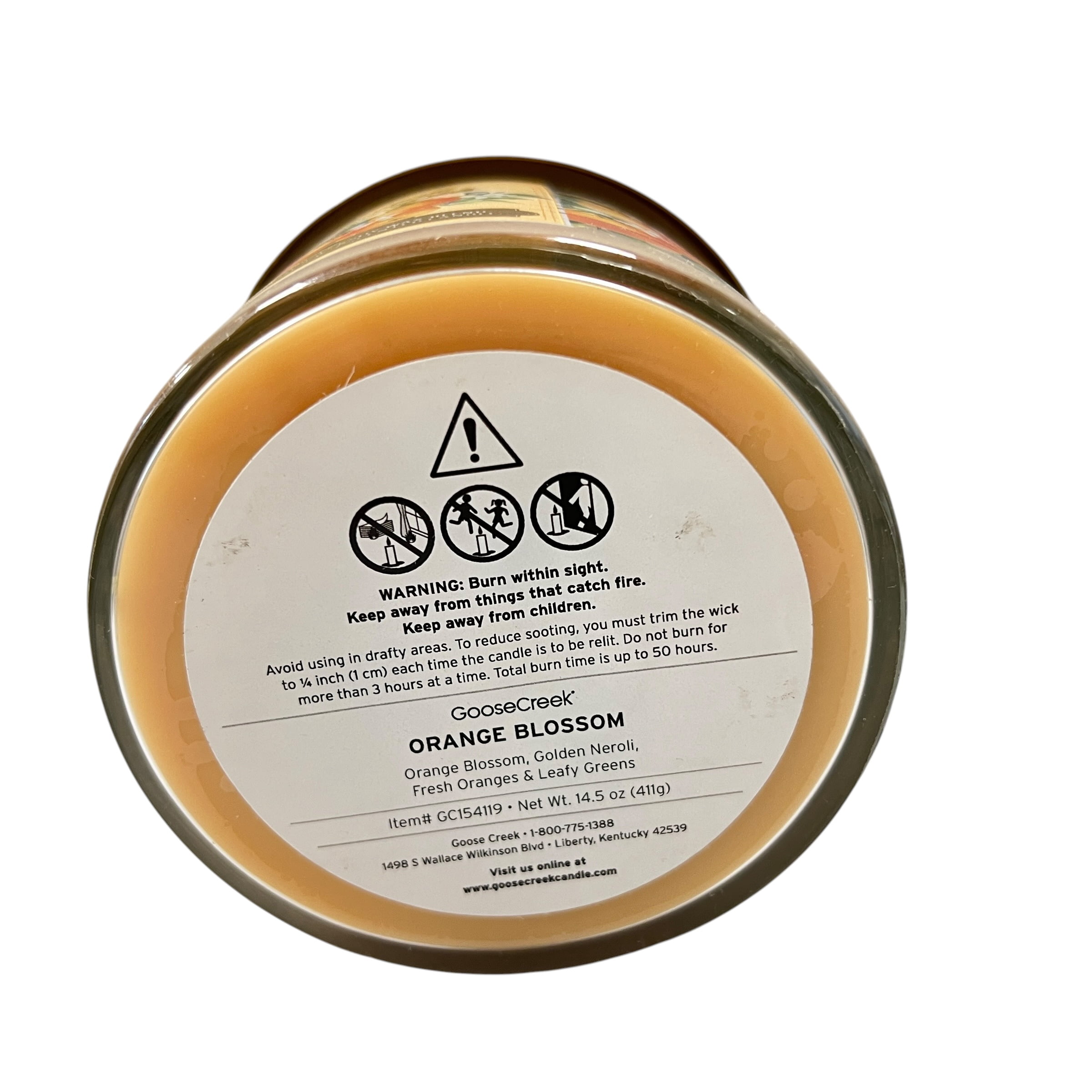 Goose Creek Orange Blossoms Scented 3 Wick Candle 14.5 oz