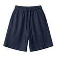 thumbnail image 7 of MYAOYI Men's Soft Fleece Shorts Elastic Waist Drawstring Casual Lounge Gym Shorts, 7 of 7