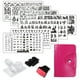 thumbnail image 1 of FingerAngel Juego de 13 placas para estampar uñas, 8 placas de estampación con 2 estampadores, 2 raspadores, 1 bolsa de almacenamiento, placa de estampado para uñas, juego de estampadores, hojas, flor, 1 of 5