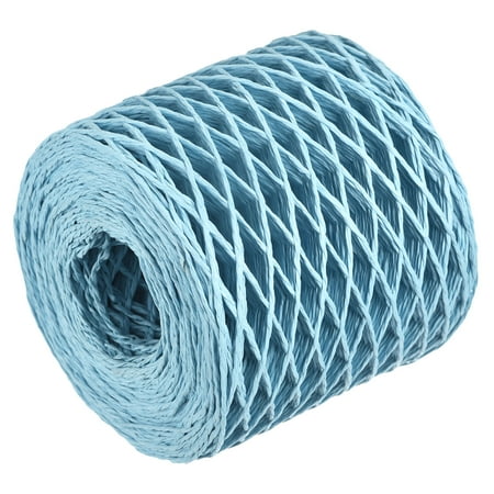 

Raffia Paper Craft Rope Ribbon Packing Paper Twine 219 Yards 11mm Width Handmade Light Blue