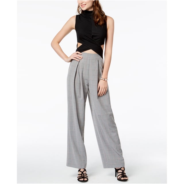Mono XOXO con cuello simulado para mujer gris extragrande